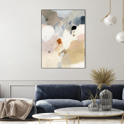 «Neutral Scrawl I», toile encadrée par Giant Art