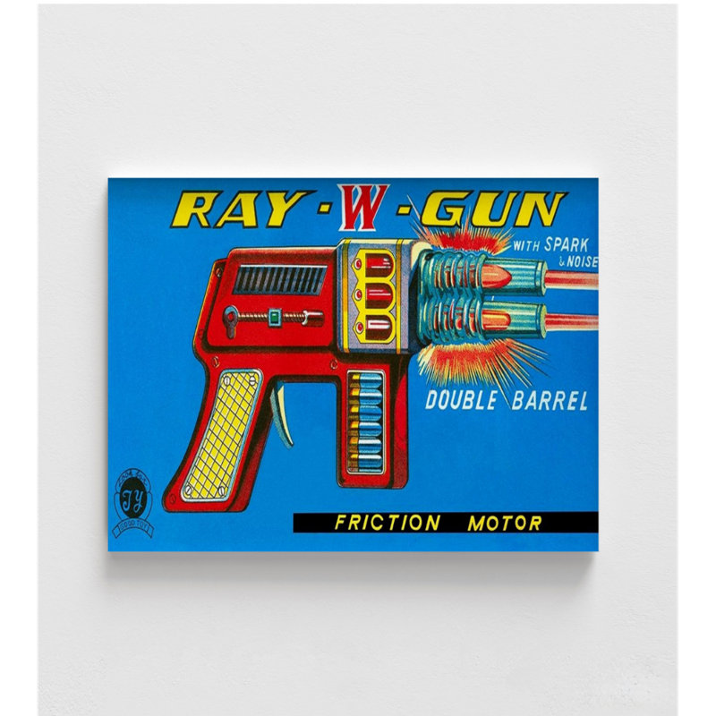 Ray W Gun de Retrogun, impression amusante pour enfants avec fusil laser, jouet rétro, art mural de magasin de jouets, idée de cadeau d'anniversaire amusant