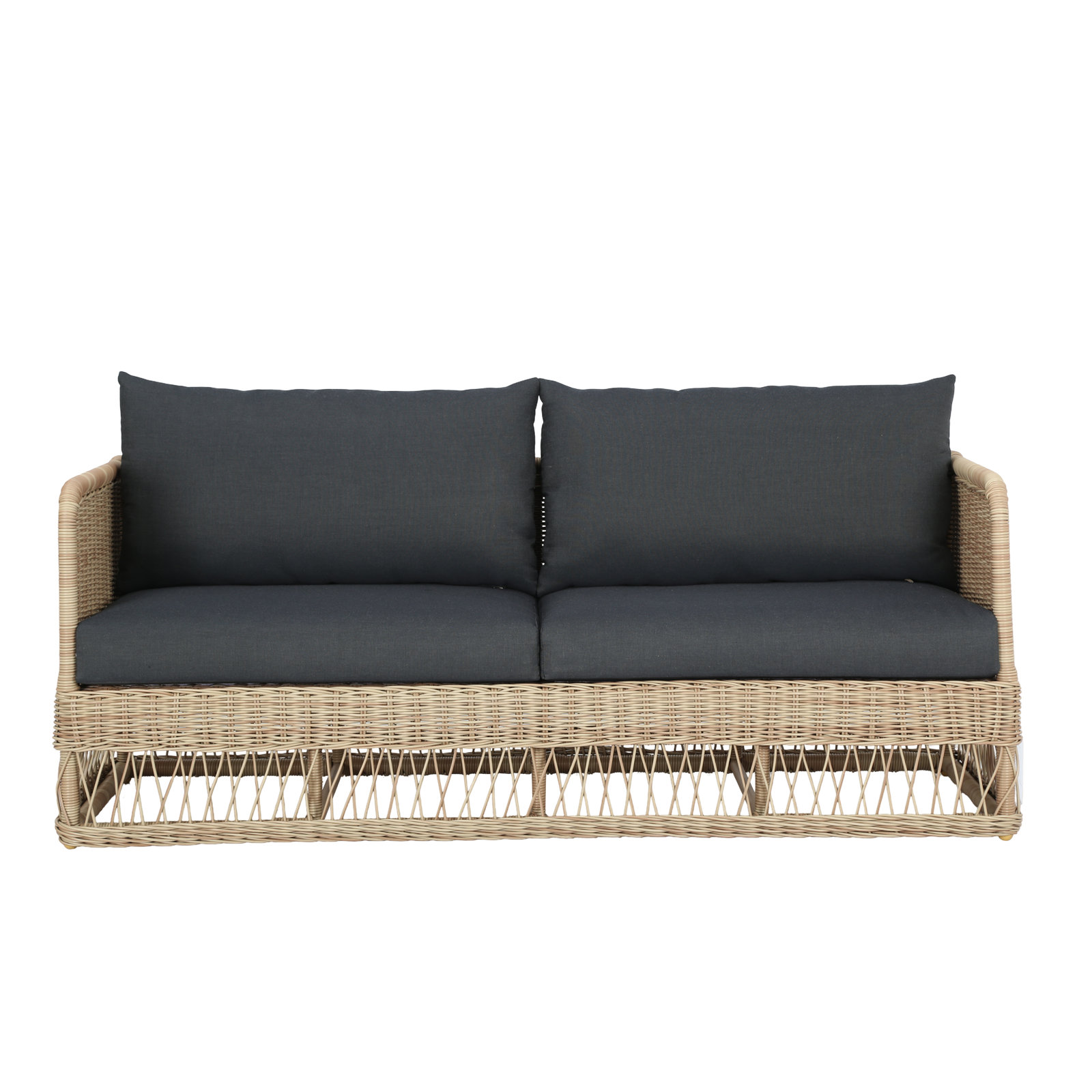 Margot Natural Outdoor Patio Sofa, Brown, Canvas Oasis