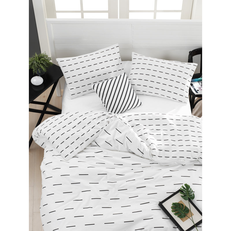 Ensemble de housse de couette 100% coton 3 pièces Edalberto