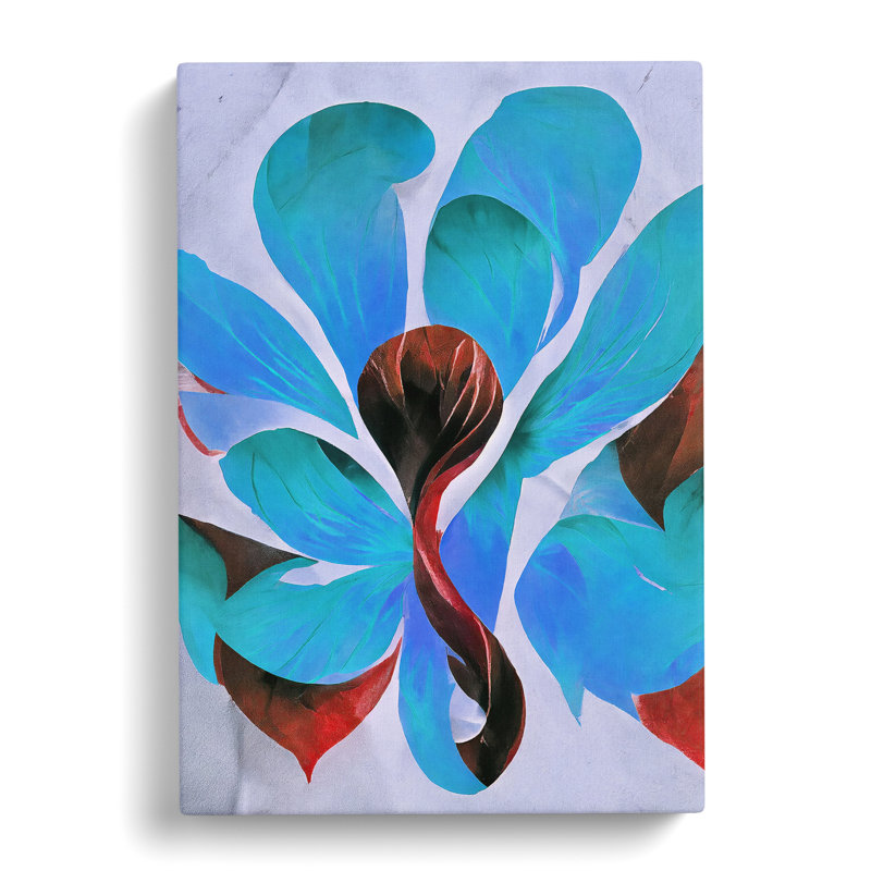 XC1022-1795X Delicate Abstract Flowers No.5 - Wrapped Canvas Print, 50cm H x 35cm W x 3cm D