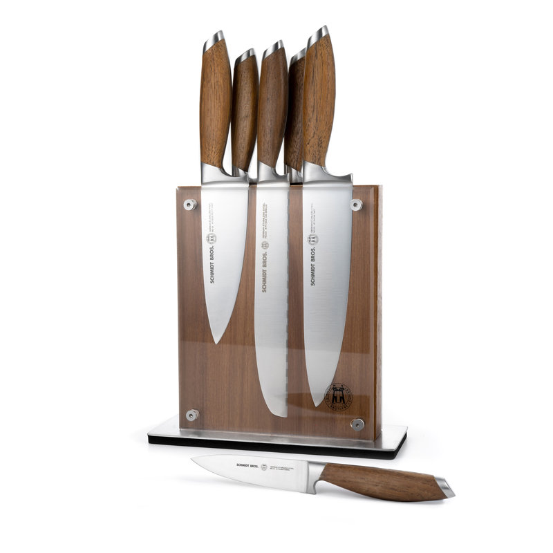 Schmidt Brothers™ Cutlery Bonded Teak 7-Piece Knife Block Set