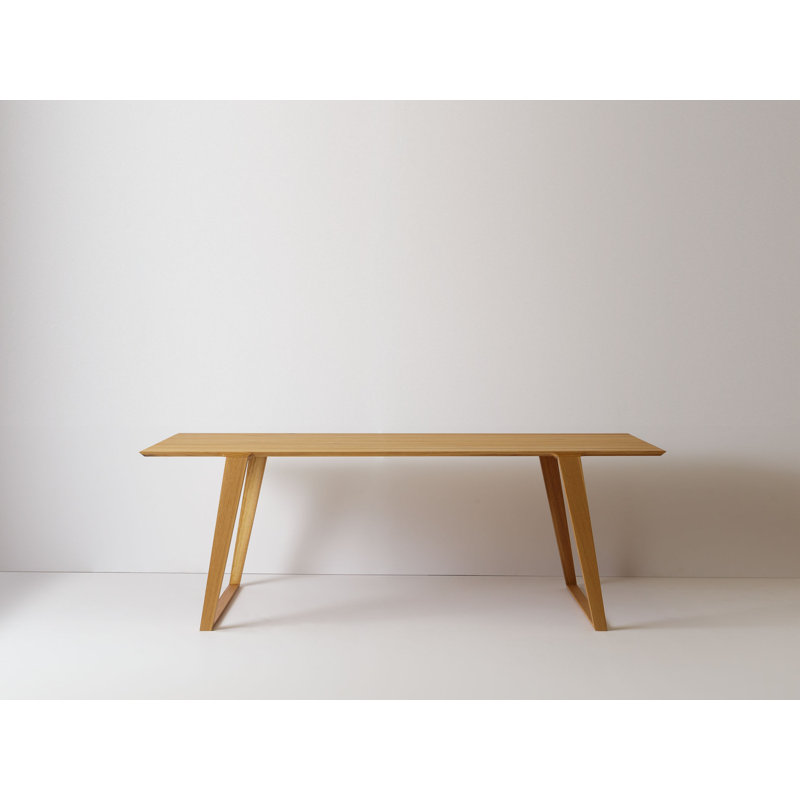 Isometric Oak Dining Table, 30”H x 86.5”L x 35.5”W