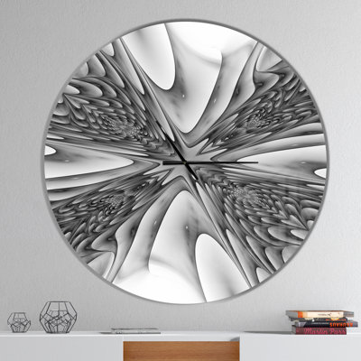 Horloge murale moderne à forme fractale avec illusion de profondeur magique 3D