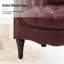 Fauteuil en cuir véritable capitonné Annja-80015537
