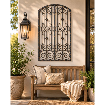 Estate Garden Gate Iron Wall Panel