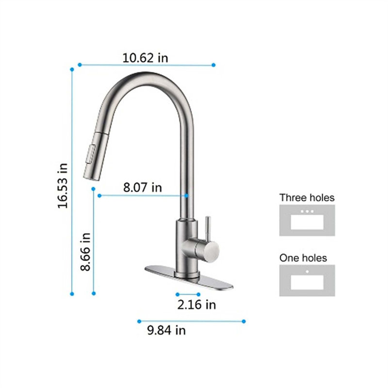 Red Cloud Pull Down Touch Kitchen Faucet, Brushed Nickel