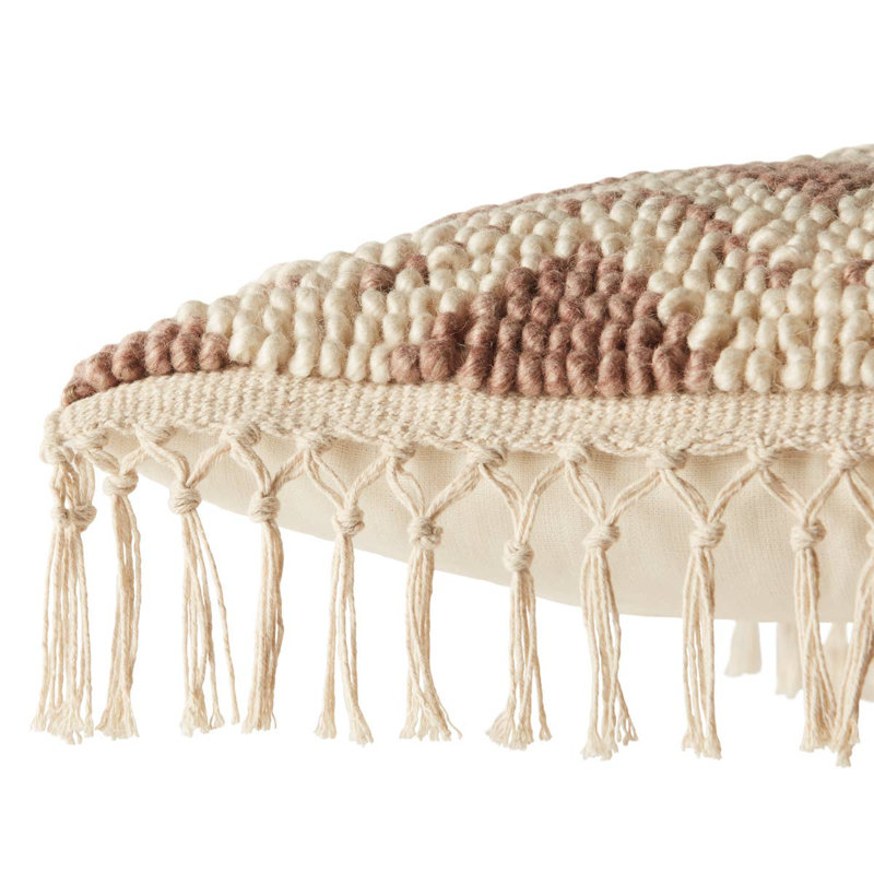 Coussin Oakleaf, Rose / crème, Polyester / bourre de polyester