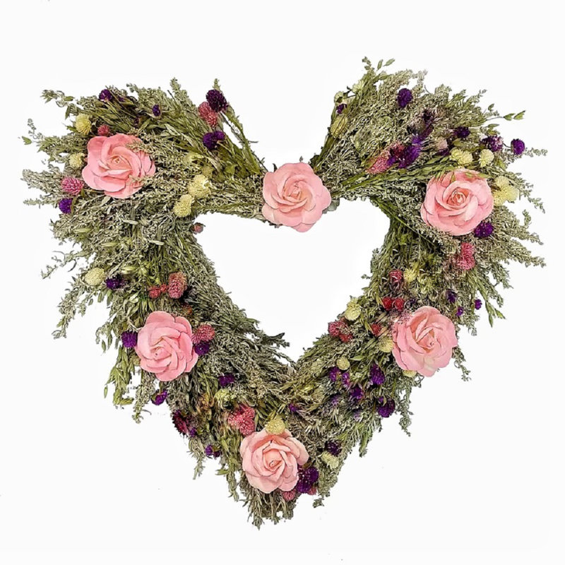 Handcrafted Dried Mixed Assortment Twig and Real Floral 20 " Wreath