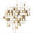 Metal 3D Folded Stripes Geometric Gold Wall Decor