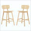 Tabouret de bar d'intérieur en bois, fini, ensemble de 2-157909827