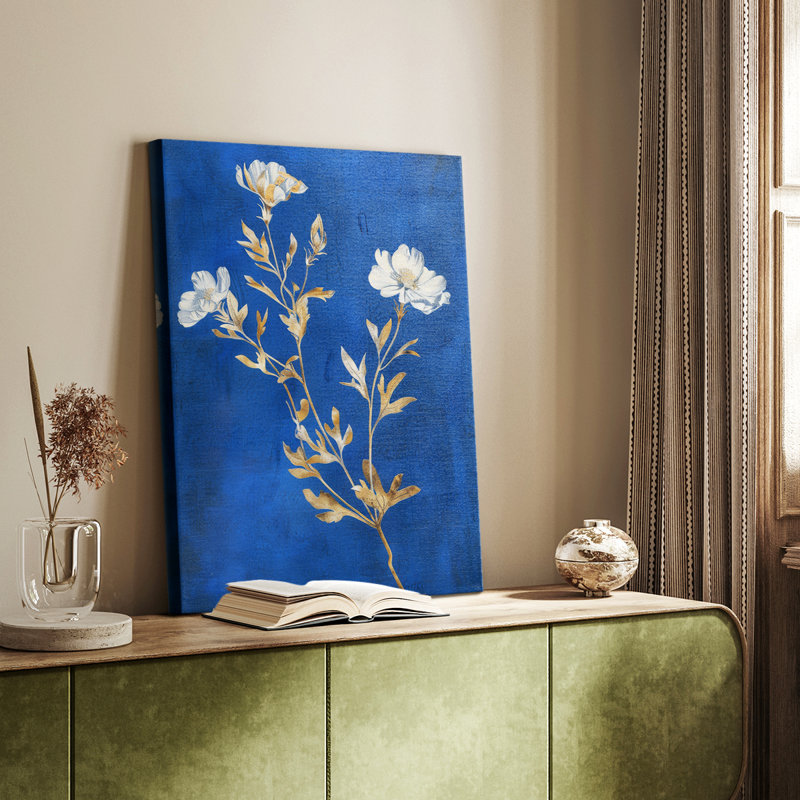 Série FLORAL Lxxiv - Toile tendue avec châssis de qualité supérieure - Prêt à être accroché, H 27 po x l 18 po