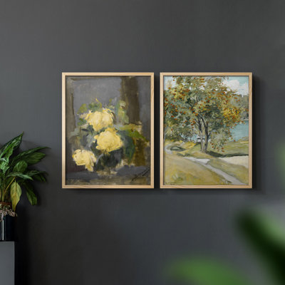 " Vintage Floral XXXV " 2 - Pieces