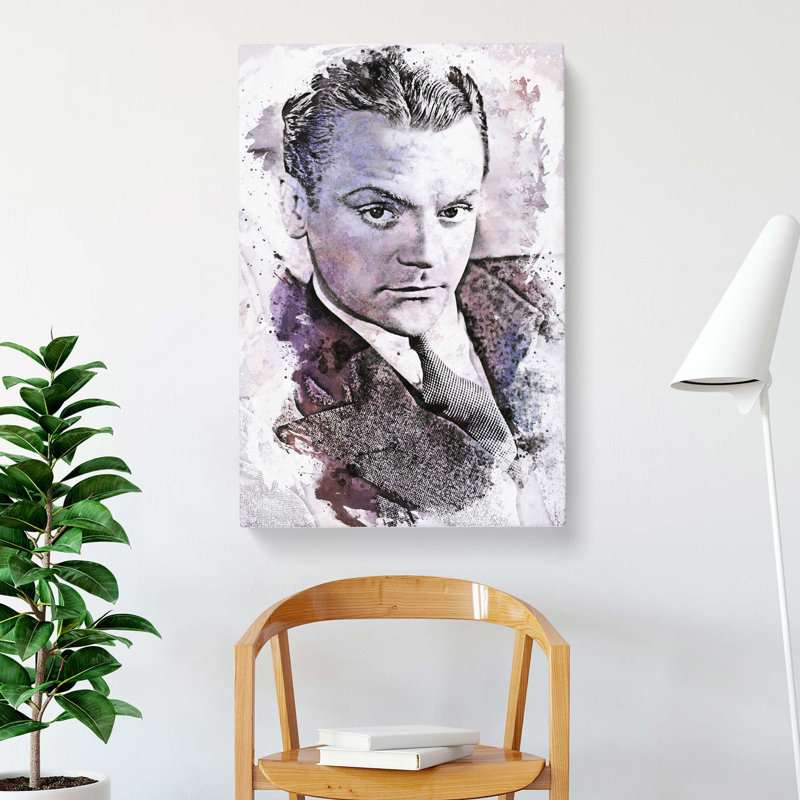 James Cagney in Abstract - Wrapped Canvas, 91cm H x 60cm W x 3cm D