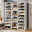 Armoire de rangement à chaussures 47,2 po à 14 niveaux avec 22 casiers ouverts, rangement pour vestibule