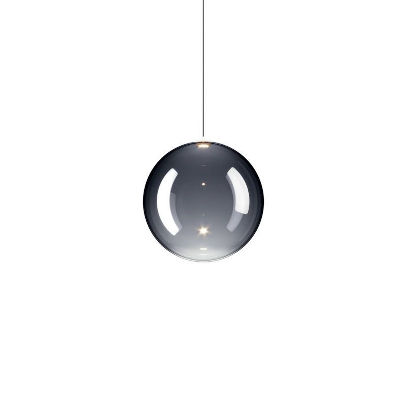 Lodes Solo 18 Suspension Lamp Low-V, Glossy Smoke