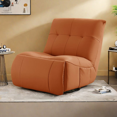 Fauteuil inclinable en cuir artificiel avec fonction de rotation sur 360 °