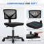 Ensemble de bureau et de chaise: bureau d'ordinateur de 48 pouces et chaise en filet noir à hauteur réglable-906814184
