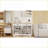 Cabinets, 47.95" Farmhouse Off-White Storage Sideboard with 2 Drawers &amp; 4 Doors for Dining Living Room | MDF | Kitchen