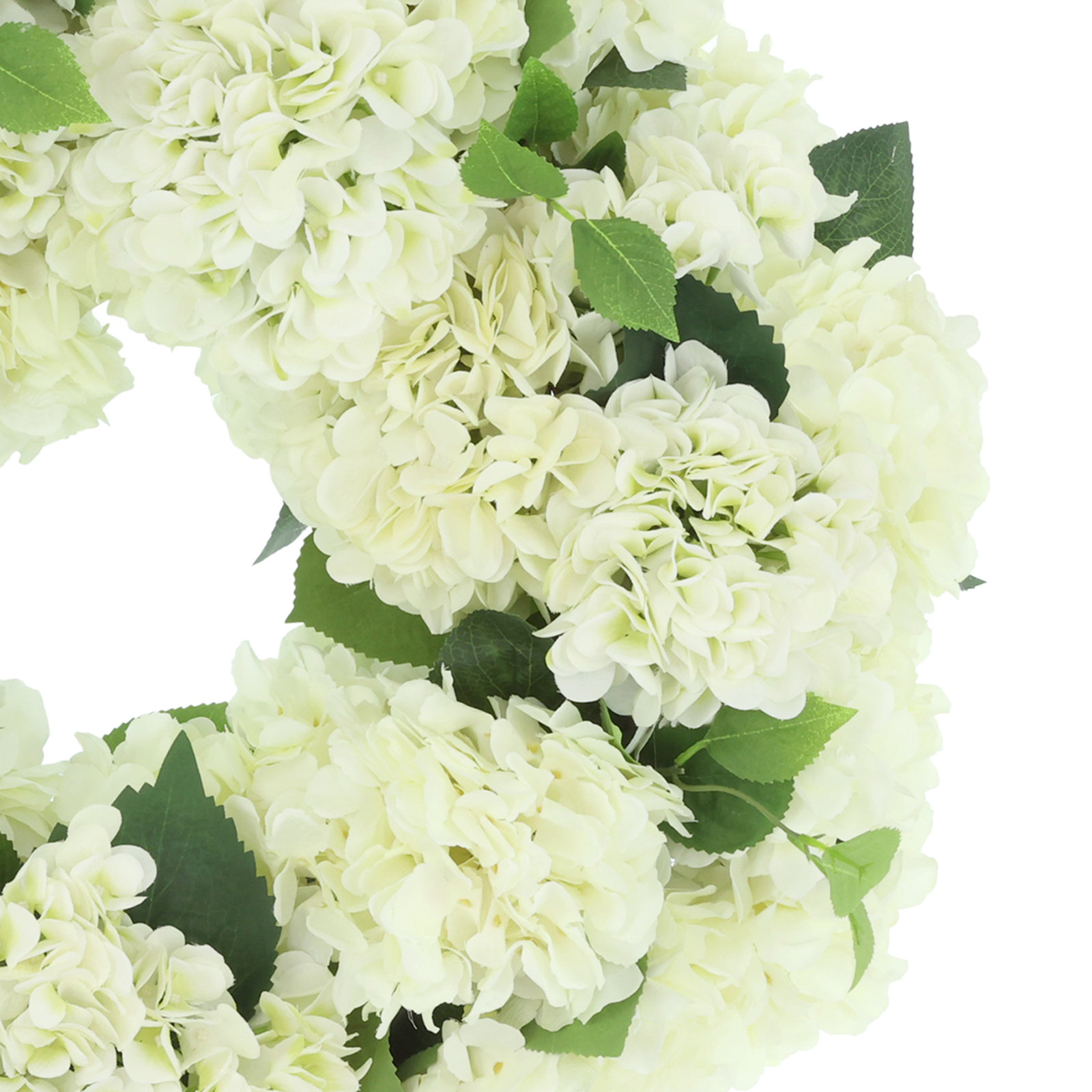 26" Faux Hydrangea Wreath, White