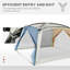 Tente écran avec portes et sac de transport Outsunny UV +