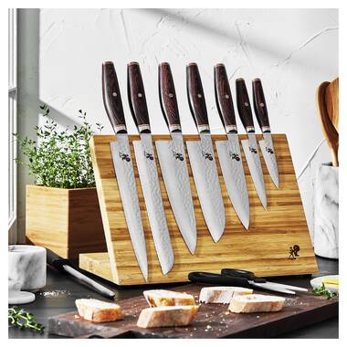 Global Classic Cutlery Takashi 10-Piece Wood Block Knife Set +