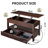 Eoghan Lift Top Coffee Table with Storage, LED Square Coffee Table with Drawers & Hidden Compartment, Modern Coffee Table for Living Room with Adjustable Height-331283624
