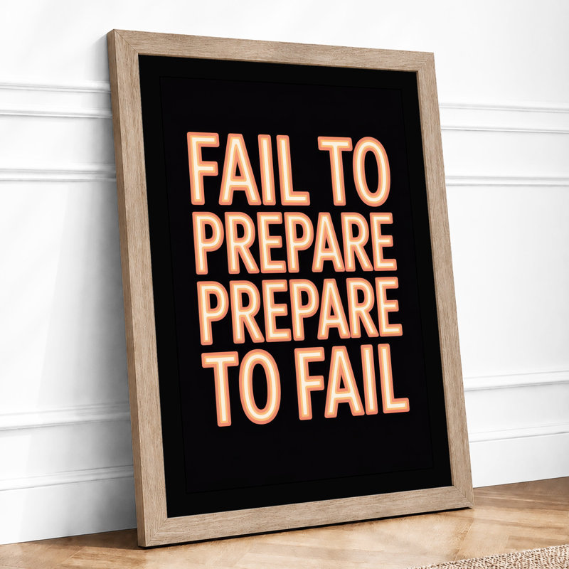 Fail To Prepare Typography - Print, Oak, A4 - 29.7 x 21.0 cm