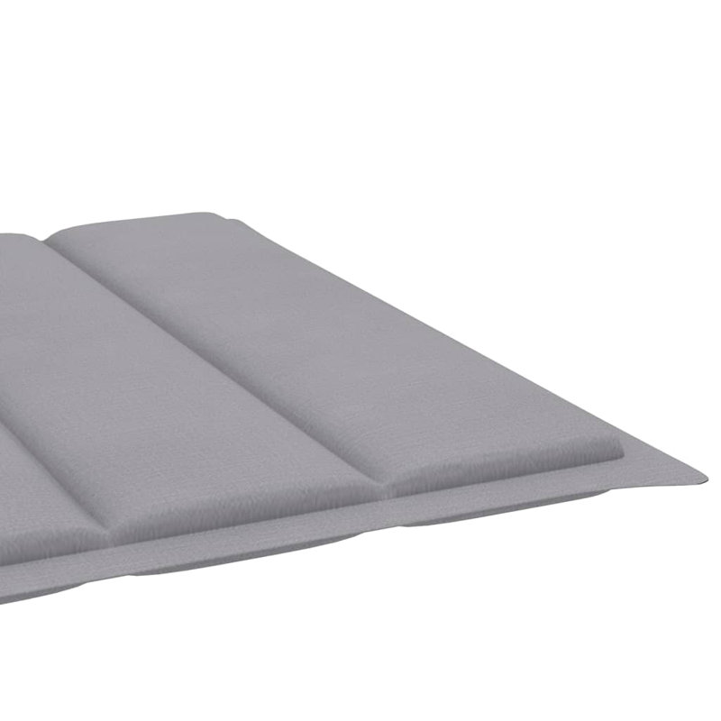 Chaise longue simple en acacia 80 po avec coussins Stanstead, gris