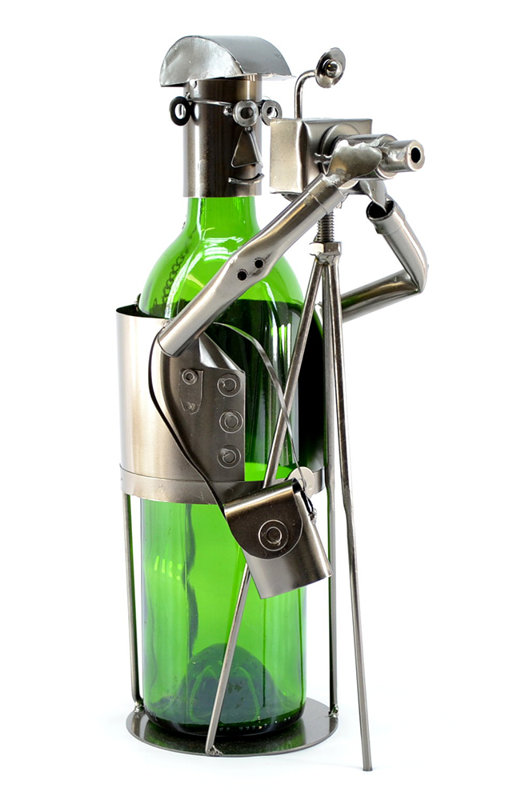 Tabletop Wine Bottle Rack in Silver