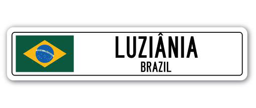 Panneau de signalisation en aluminium du drapeau du Brésil, Luzionia, H 6 po x l 24 po x P 1 po