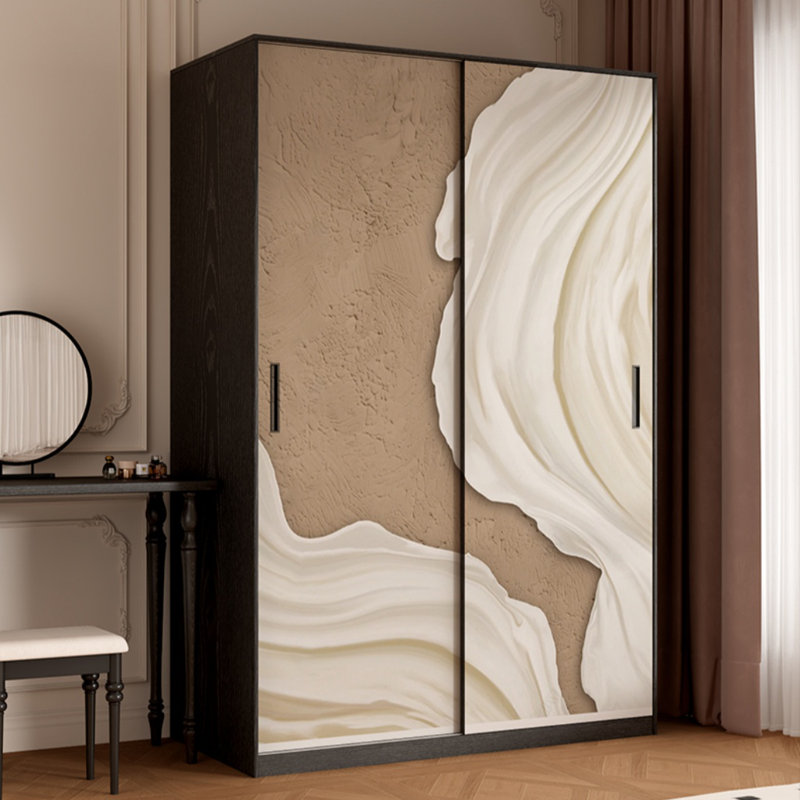 Armoire simple et élégante avec des vagues, Noir