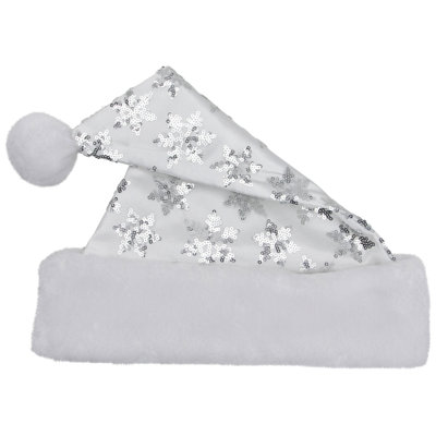 Snowflake Christmas Santa Hat Costume Accessory - Medium
