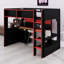Lit mezzanine Gaming avec bureau intégré, éclairage à DEL et station de charge intégrée-884242323