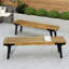 Ensemble de 2 bancs de salle à manger d'extérieur modernes en bois d'acacia, résistants aux intempéries et élégants pour la terrasse