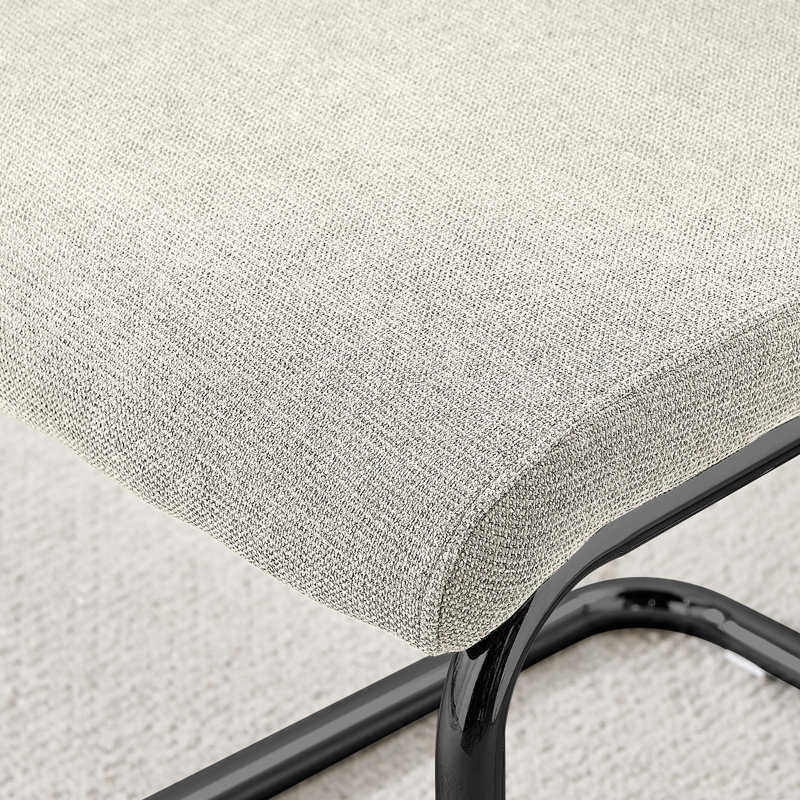 Chaise d'appoint Camiron Luxury, Crème, crème, Noir, noir, noir, noir