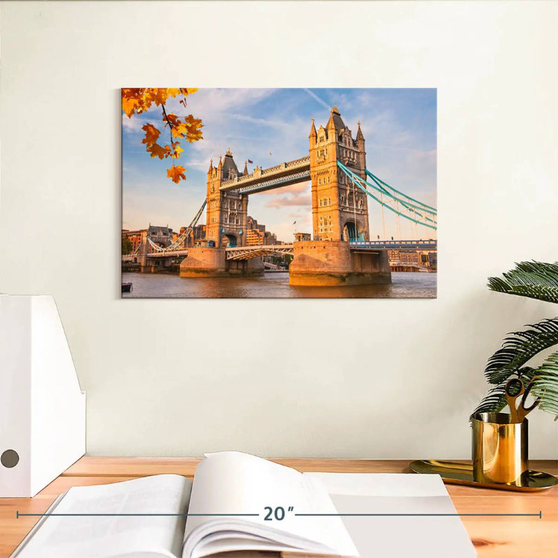 Nicci Tower Bridge In Autumn, 8" H x 12" W