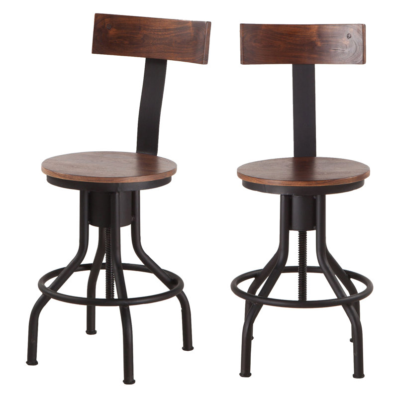 Amici Adjustable Stool with Metal Frame
