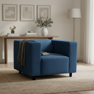 Upholstered Corduroy Club Chair