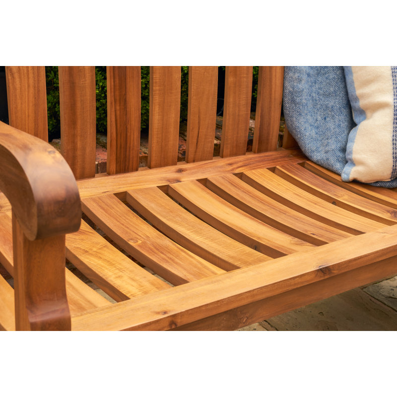 Kiantone - Beeley Acacia Teak Look Bench, 102cm H x 150cm W x 64cm D