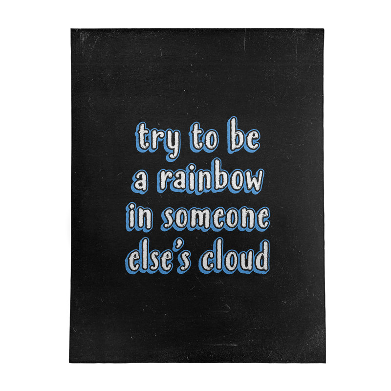 Quotes Chenille Indoor Rug, Rectangle 5' x 7'
