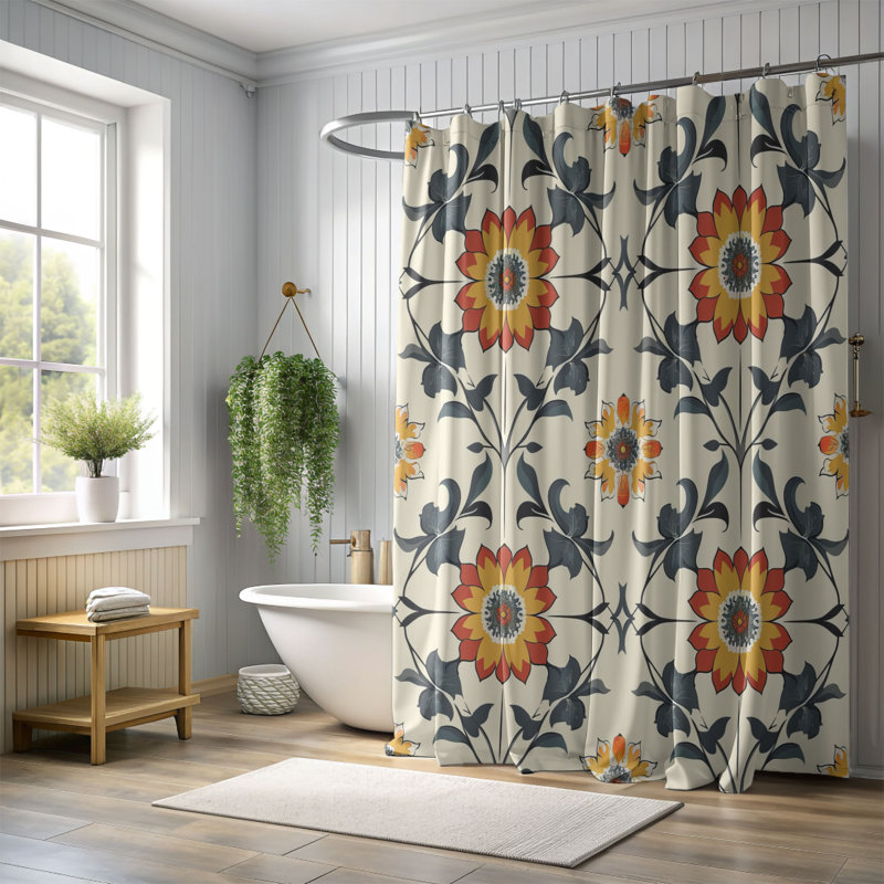 Rideau de douche Traditional, H 74 po x l 71 po