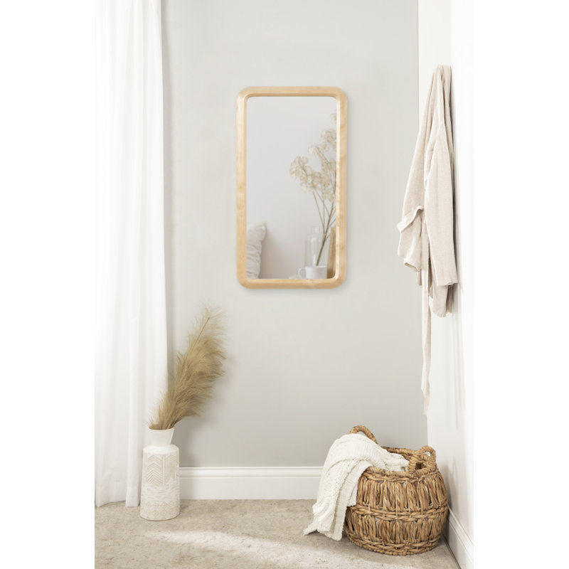 Anacleta Overmantel Mirror, 32" H x 17" W, Natural