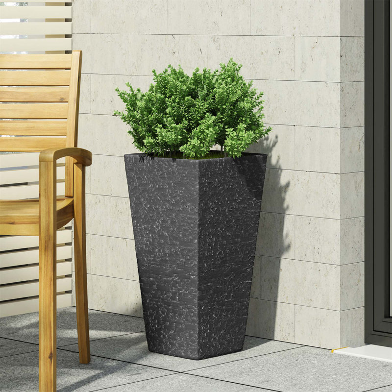 Versatile MgO Planter for Modern Outdoor Spaces with Exceptional Durability, 29.75" H x 15.5" W x 15.5" D