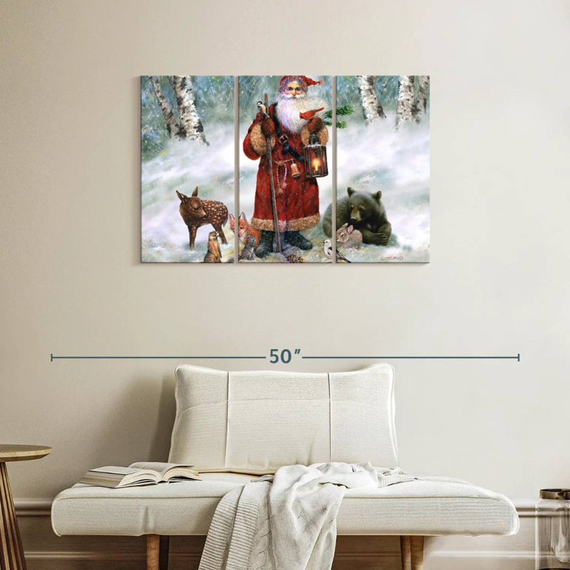 Père Noël Lelend Woodland, H 24 po x l 38 po