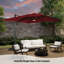 Parasol rectangulaire en porte-à-faux avec leviers à manivelle 118,11 po x 118,11 po Sokul inclus-663225176