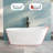 Biocura 67" Modern Acrylic Freestanding Bathtub With Brushed Nickel Drain-107397368