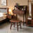 23.62" Vintage Walnut Dressing Table with Stool