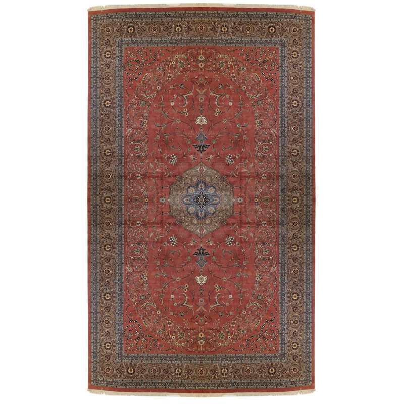 Global Rug One-of-a-Kind Hand-Knotted Isahan 16' x 27' Wool Area Rug