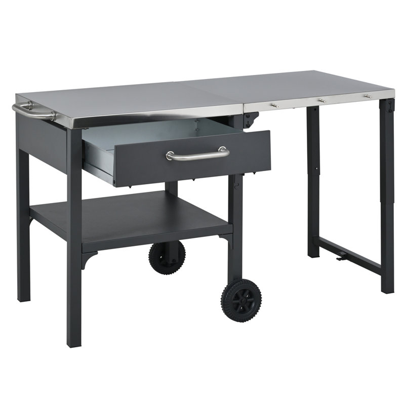 Chariot de cuisine pour l'extérieur, Gris